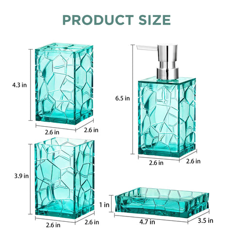 HBlife teal acrylic set in sage color option catching light