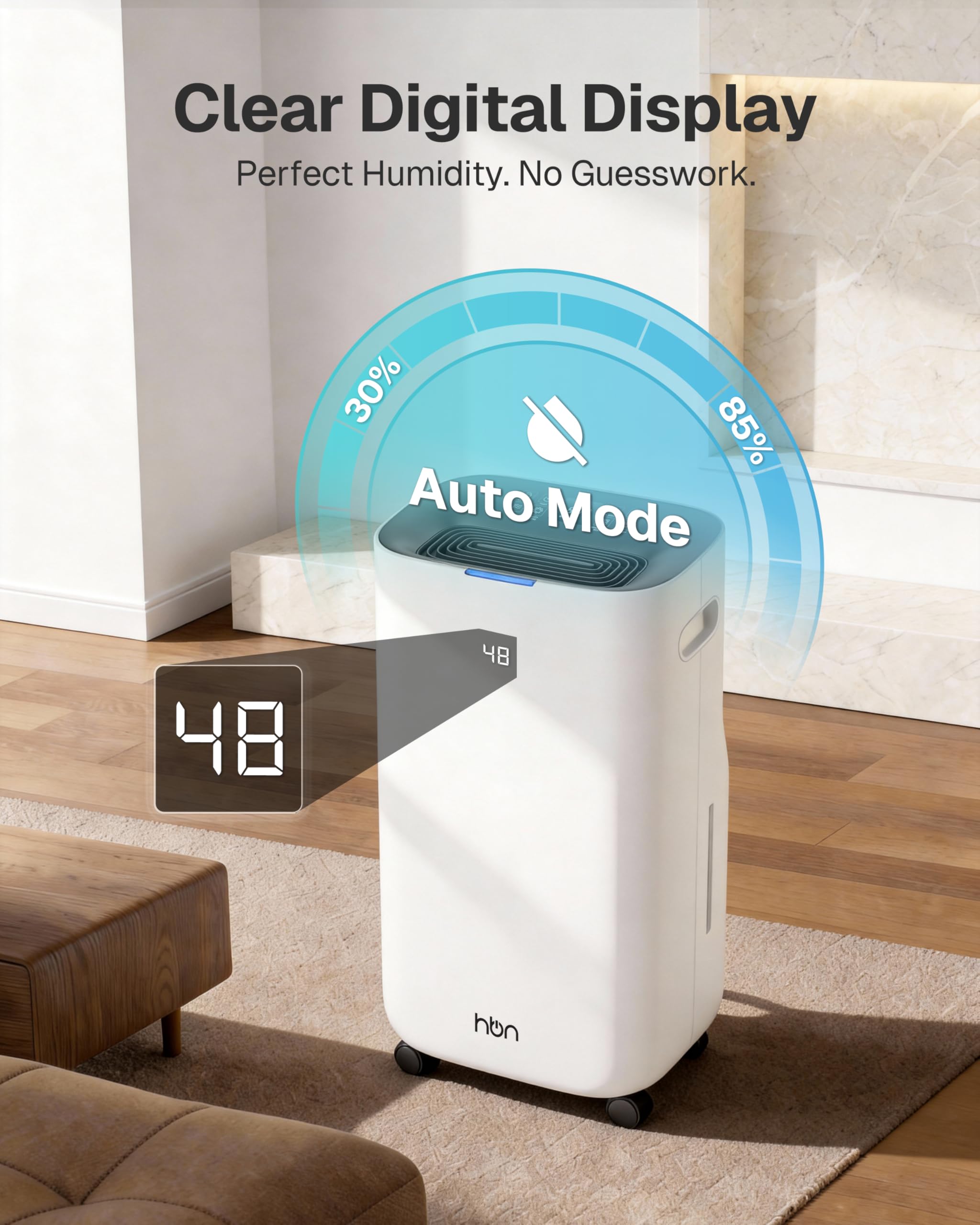 HBN dehumidifier suited for spaces up to 4500 sq ft