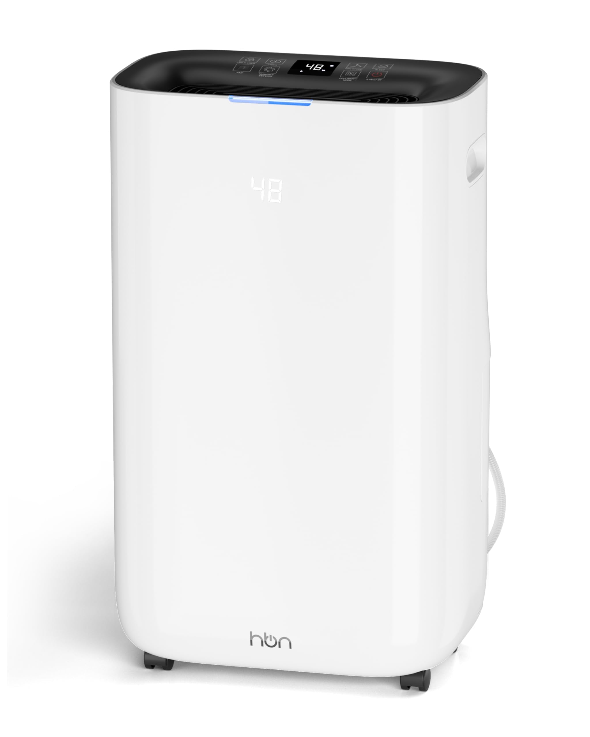 HBN dehumidifier control panel with real-time humidity display
