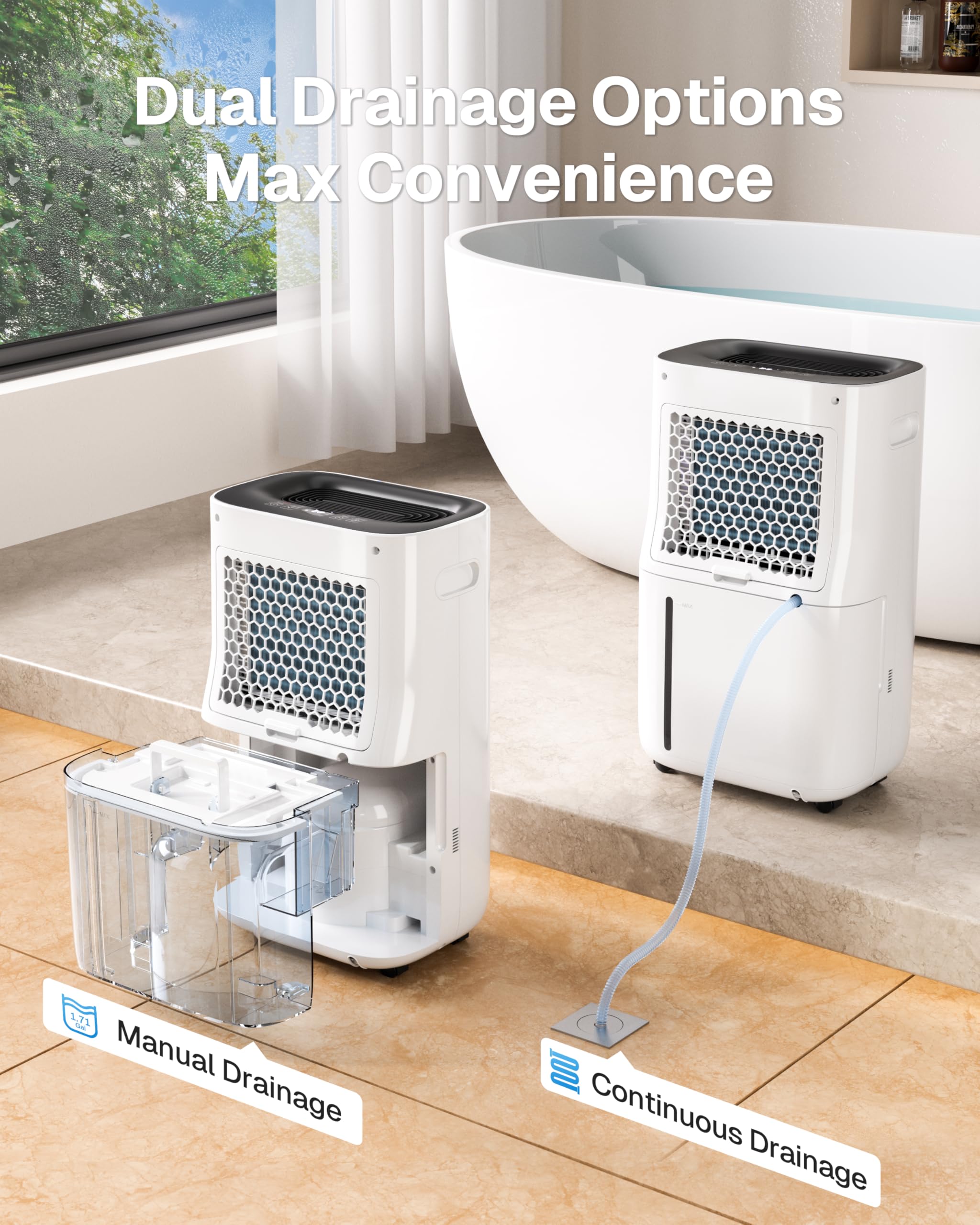 HBN dehumidifier smart humidity control adapts to room conditions