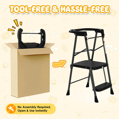 HBTower Lightweight aluminum frame supports growing kids during tasks.