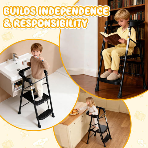 HBTower Non-slip feet and stable A-frame for enhanced safety.