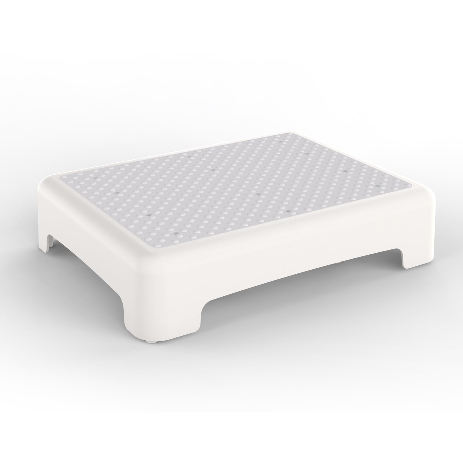 HBTower Step Stool bottom silicone pads enhance stability on wet surfaces.