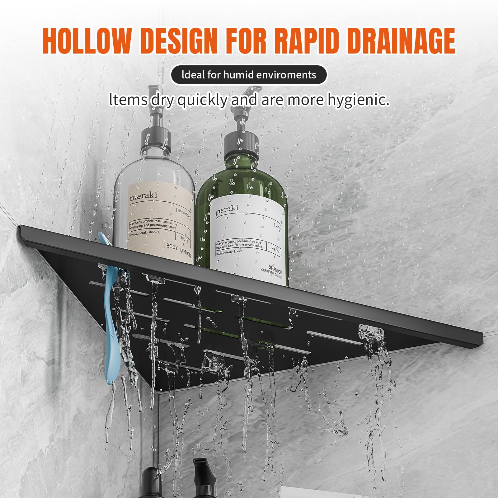 HBXS 2-pack corner shelves; space-saving solution for bathroom essentials.