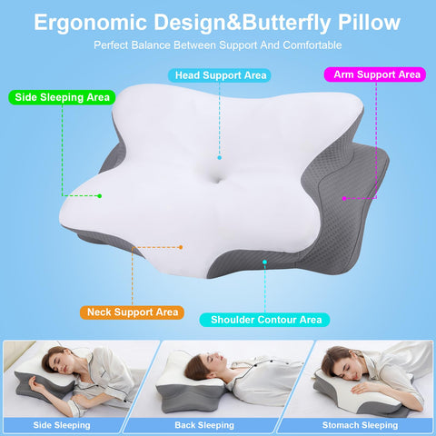 Two-height option helps tailored comfort for back, side, or stomach sleeping.