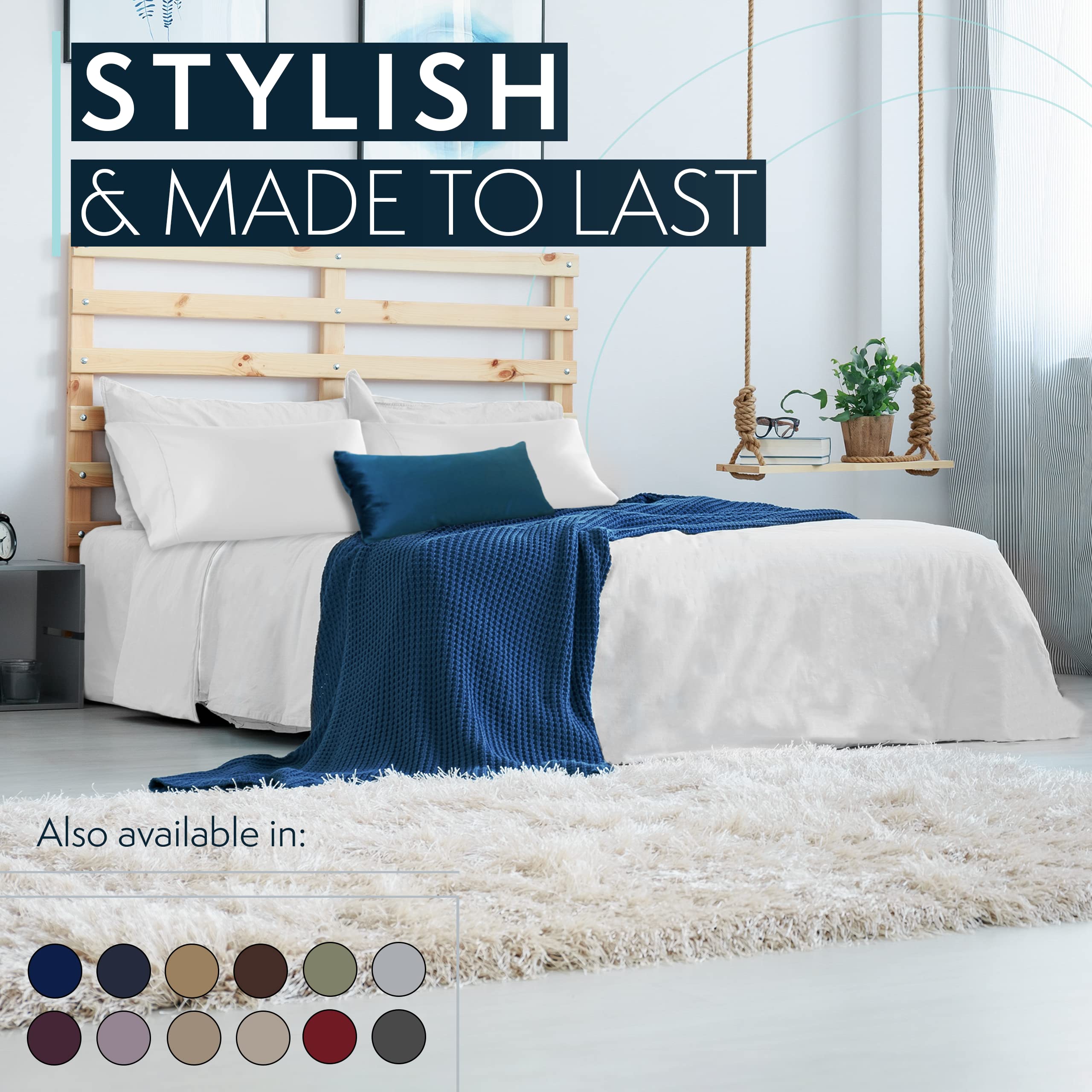 In a cozy bedroom, HC Collection sheets create a hotel-like retreat