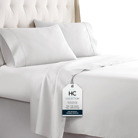 HC Collection bed sheets set packaging signals premium hotel quality for home use