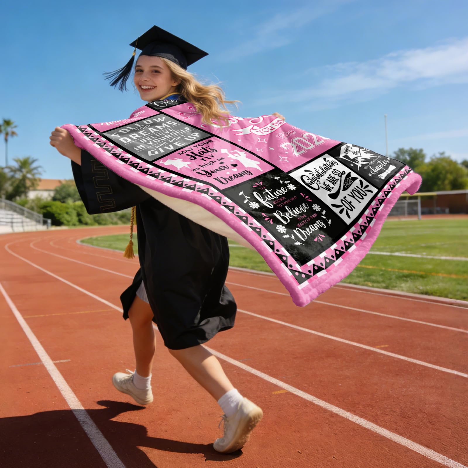 HCDER 2026 graduation blanket folded in gift box for ready gifting