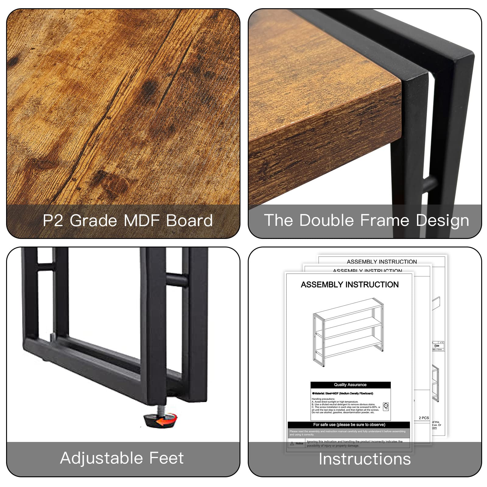 HCHQHS adjustable-legs keep shelf level on uneven floors