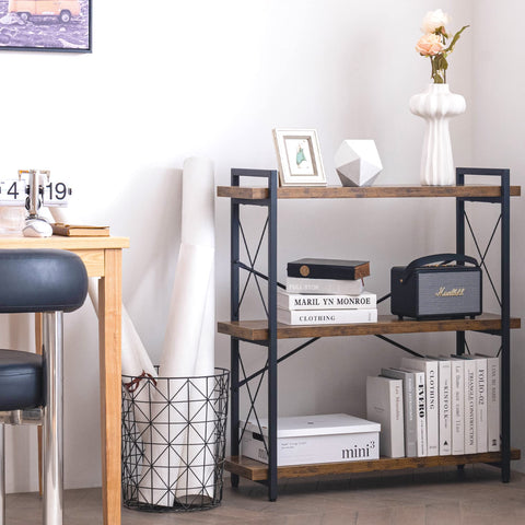 HCHQHS Bookshelf decor display featuring books and accents