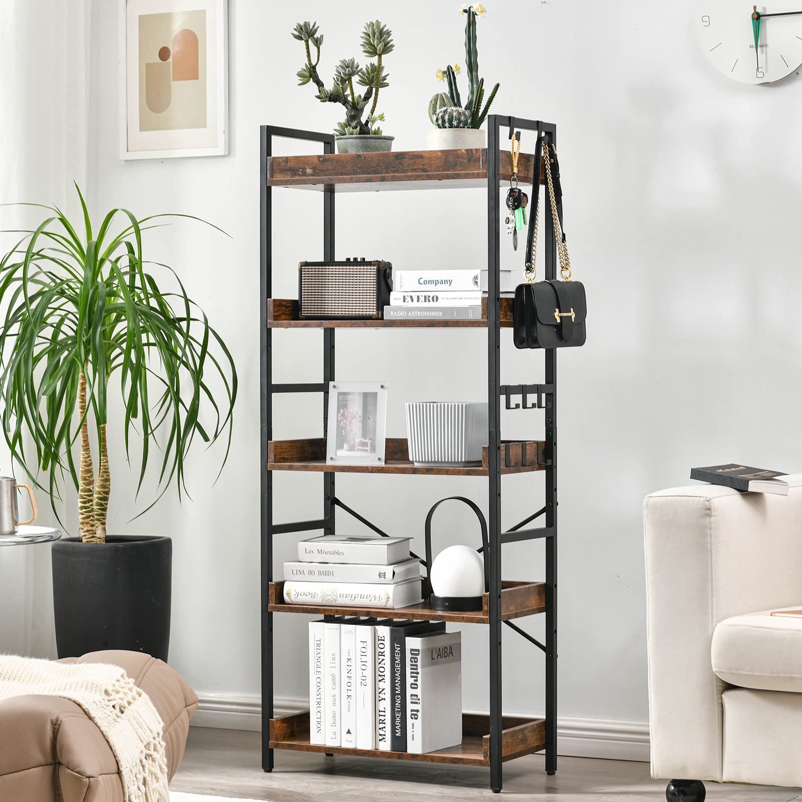HCHQHS edge protection on the bookcase helps prevent tipping