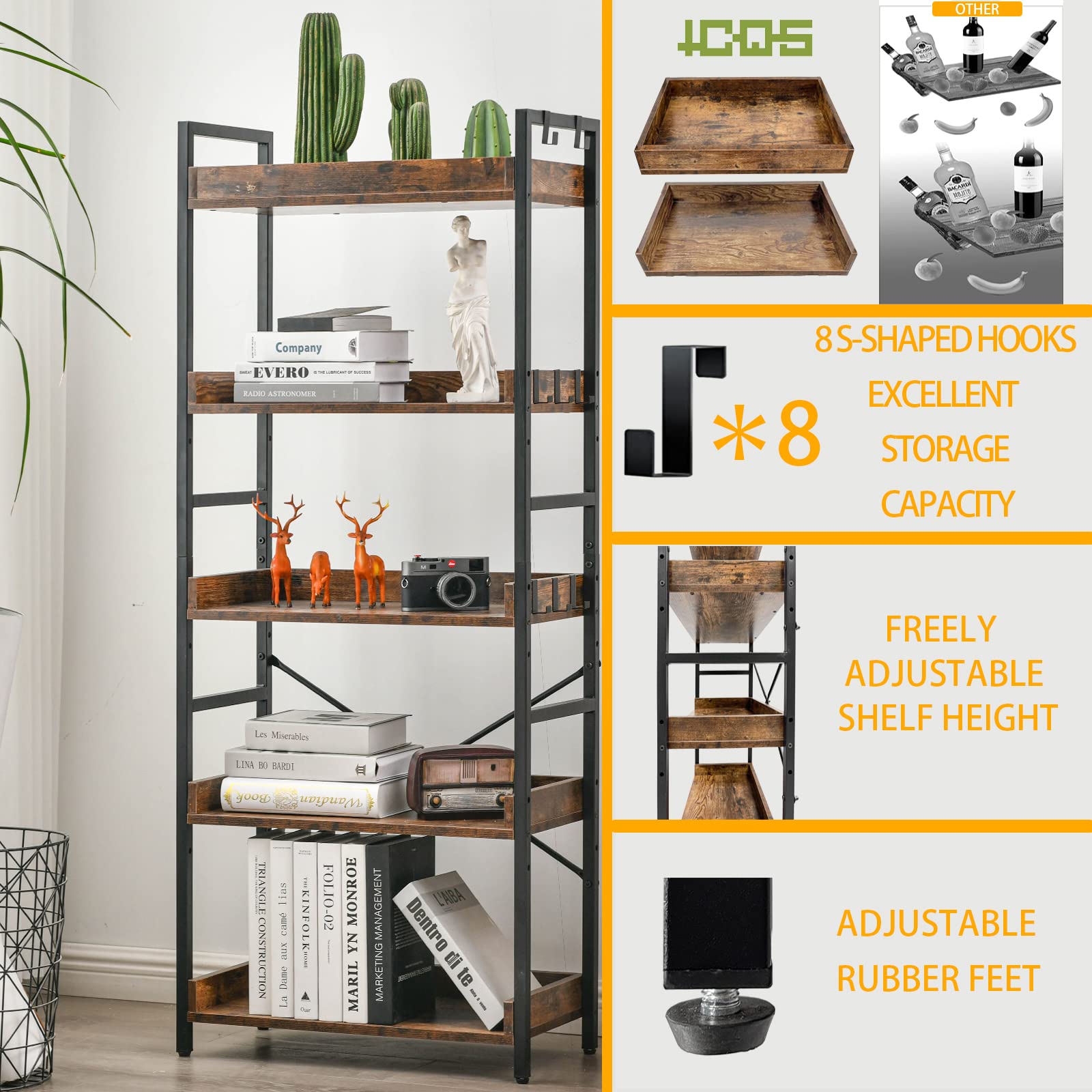 HCHQHS level feet pads stabilize the shelf on uneven floors