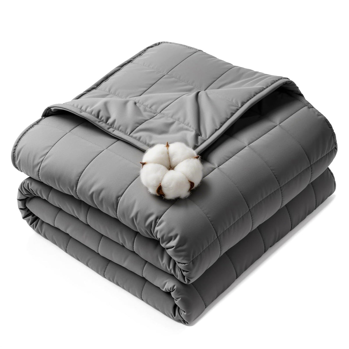 HCOIW weighted blanket spread on a bed for a restful night