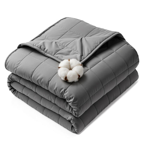 HCOIW weighted blanket spread on a bed for a restful night