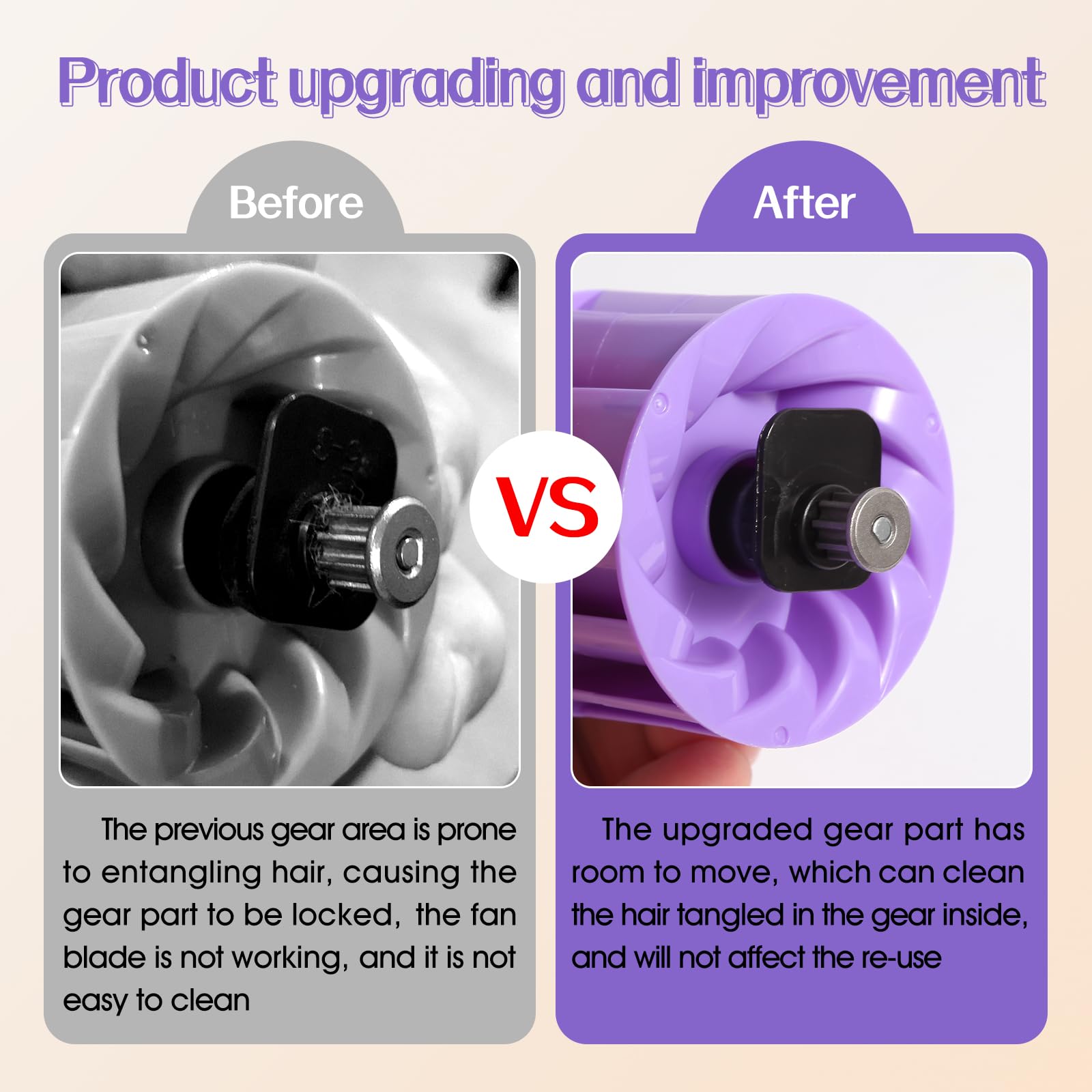 Easy-to-clean pet hair brush attachment with vacuum suction