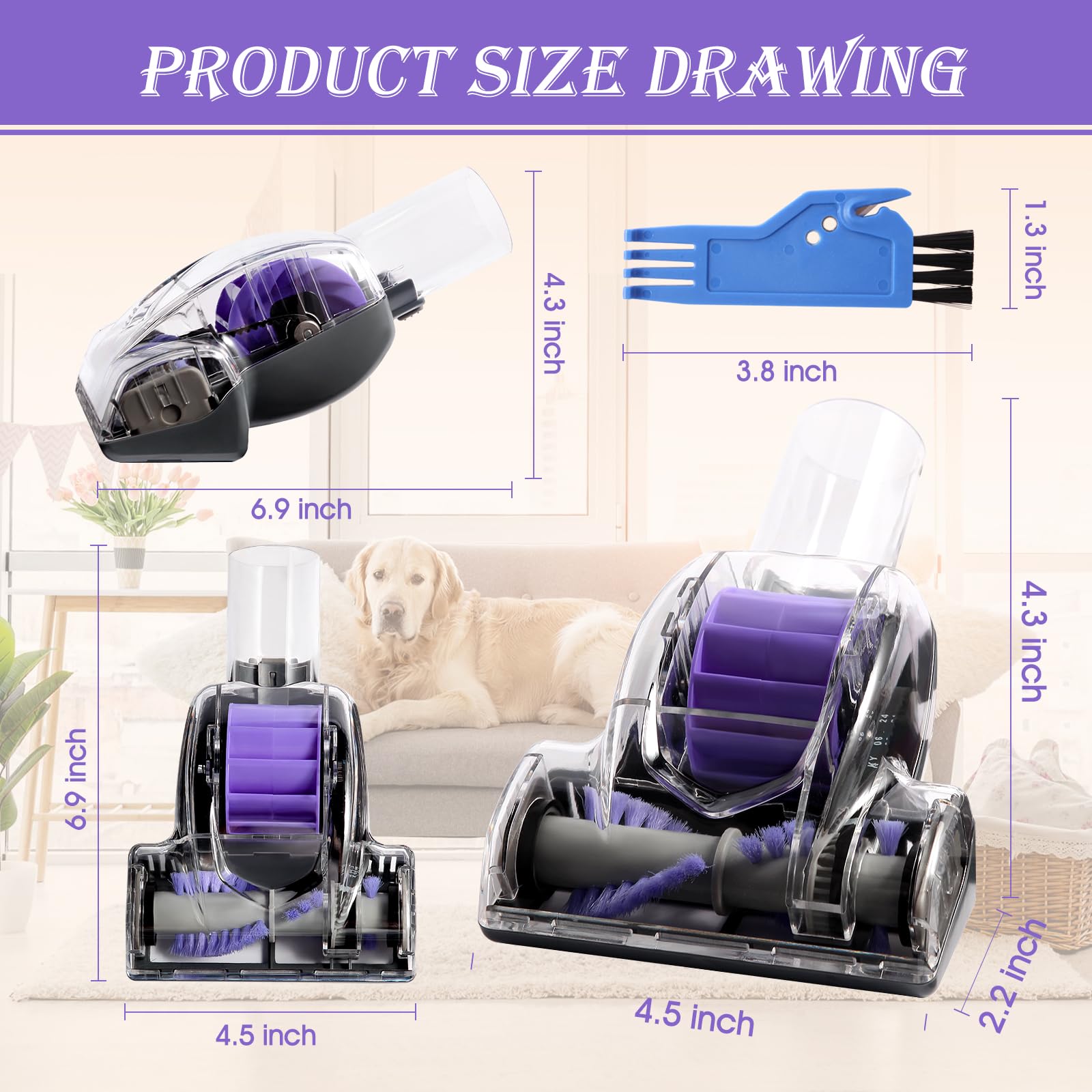 Easy plug-in installation for quick pet hair removal