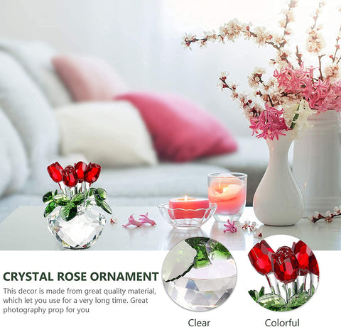 H&D HYALINE & DORA red rose figurine packaging and presentation