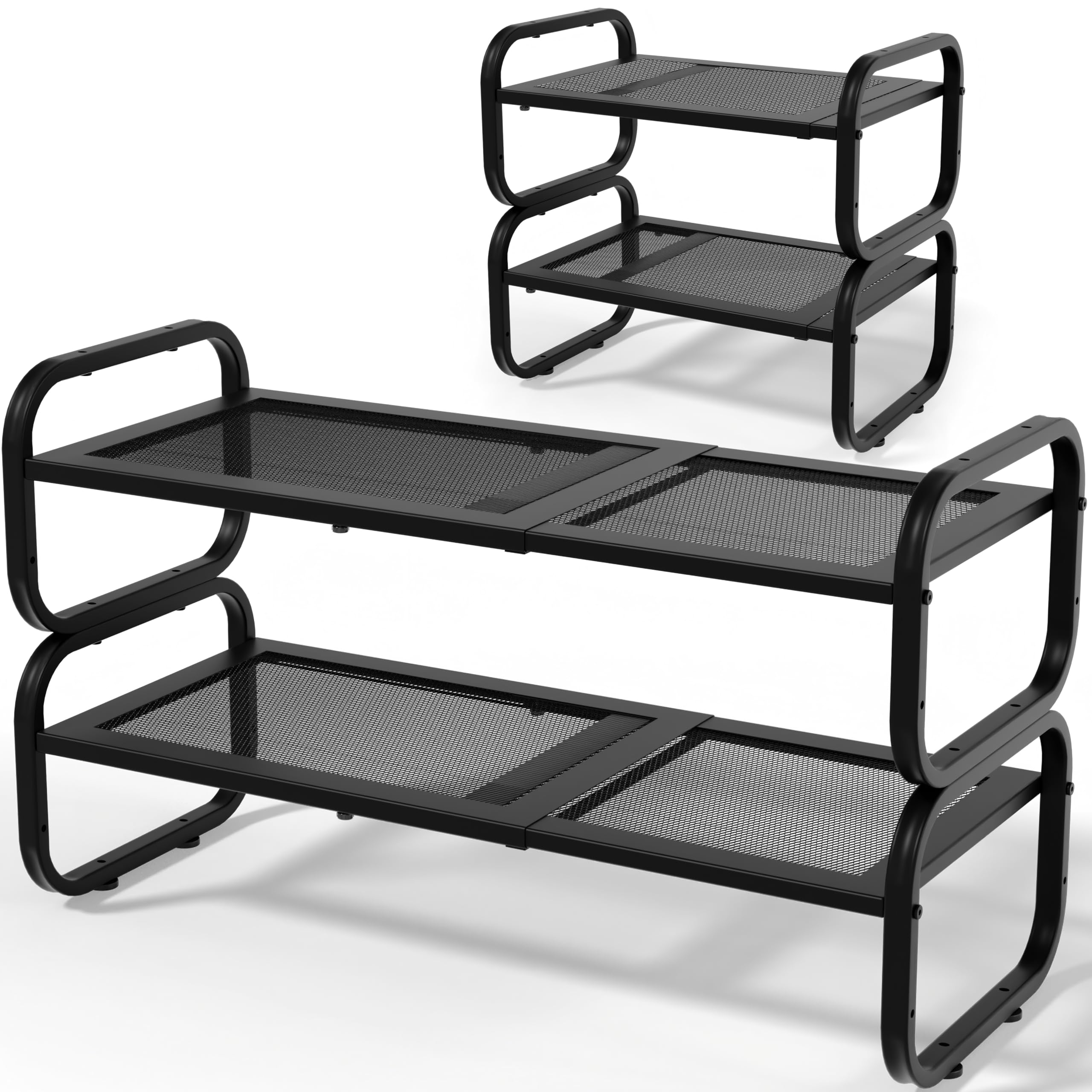 HDDTTZ expandable-shoe-rack extended for closet storage and organization.