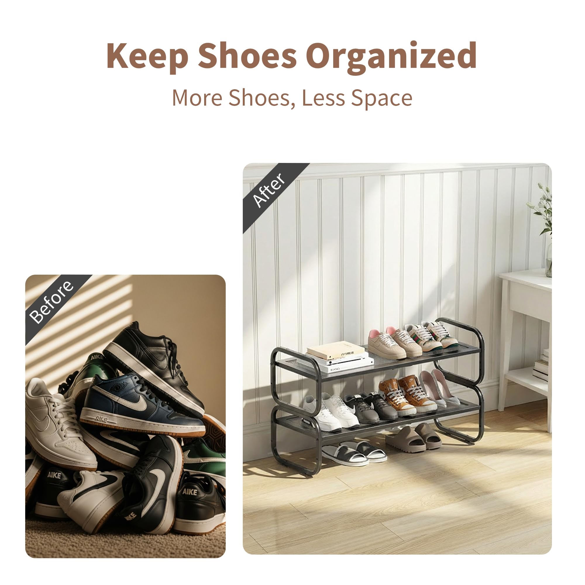HDDTTZ shoe-rack-tower-expansion offers scalable storage for growing collections.