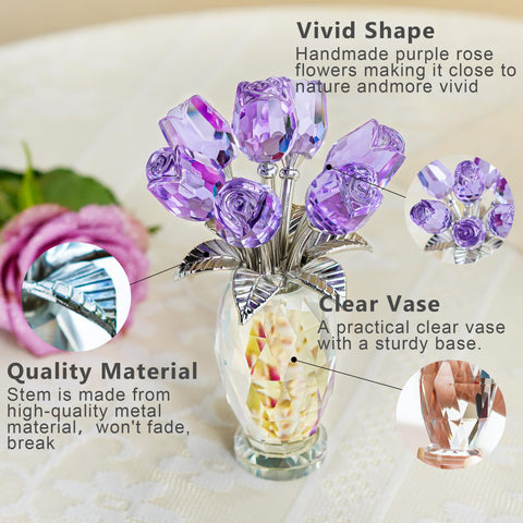 H&D HYALINE AND DORA crystal rose petals closeup highlights craftsmanship