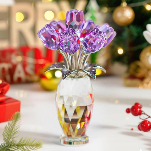 H&D HYALINE AND DORA purple display stand pairs with the ornament