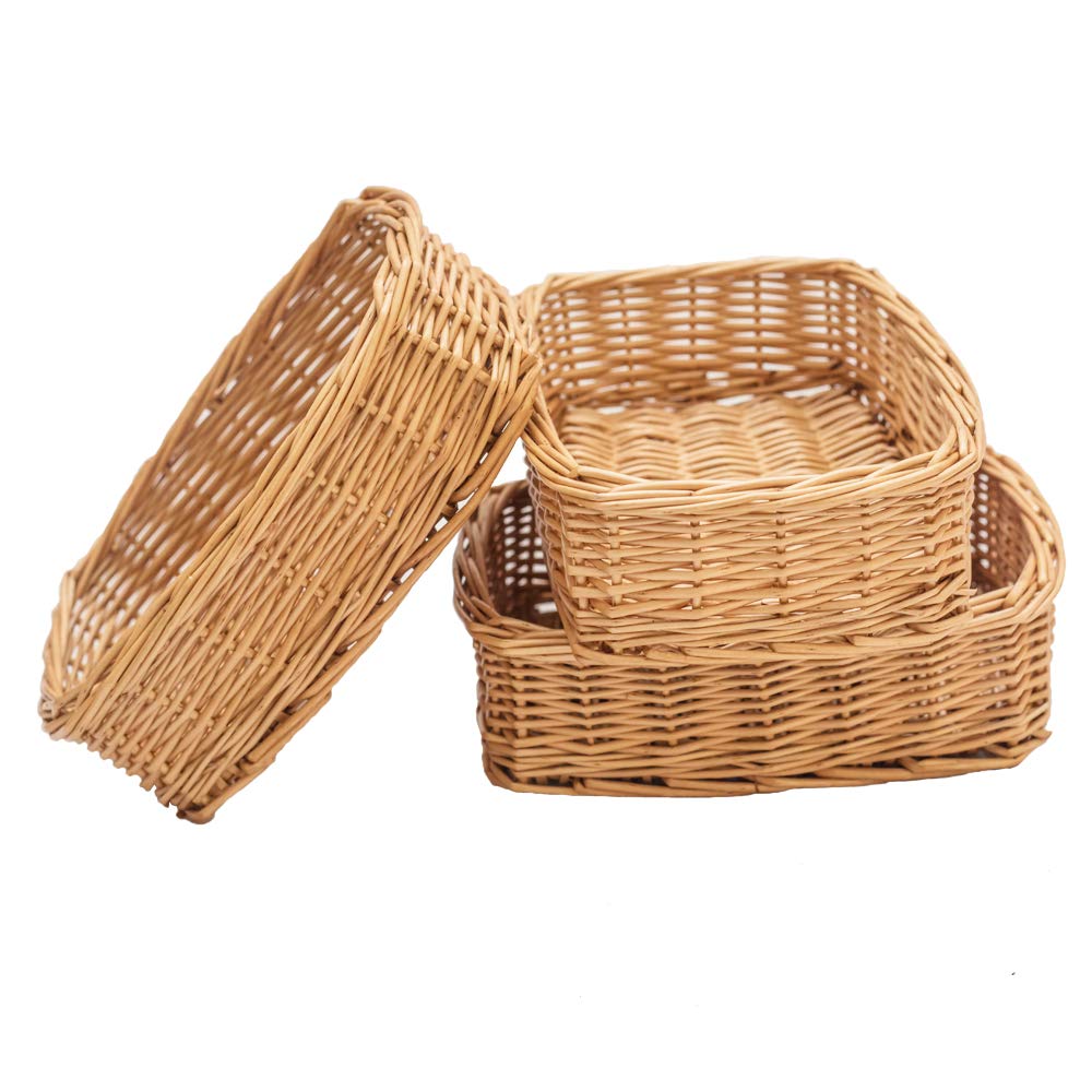 HDKJ rectangle small wicker basket dimensions view, note compact size for desks.