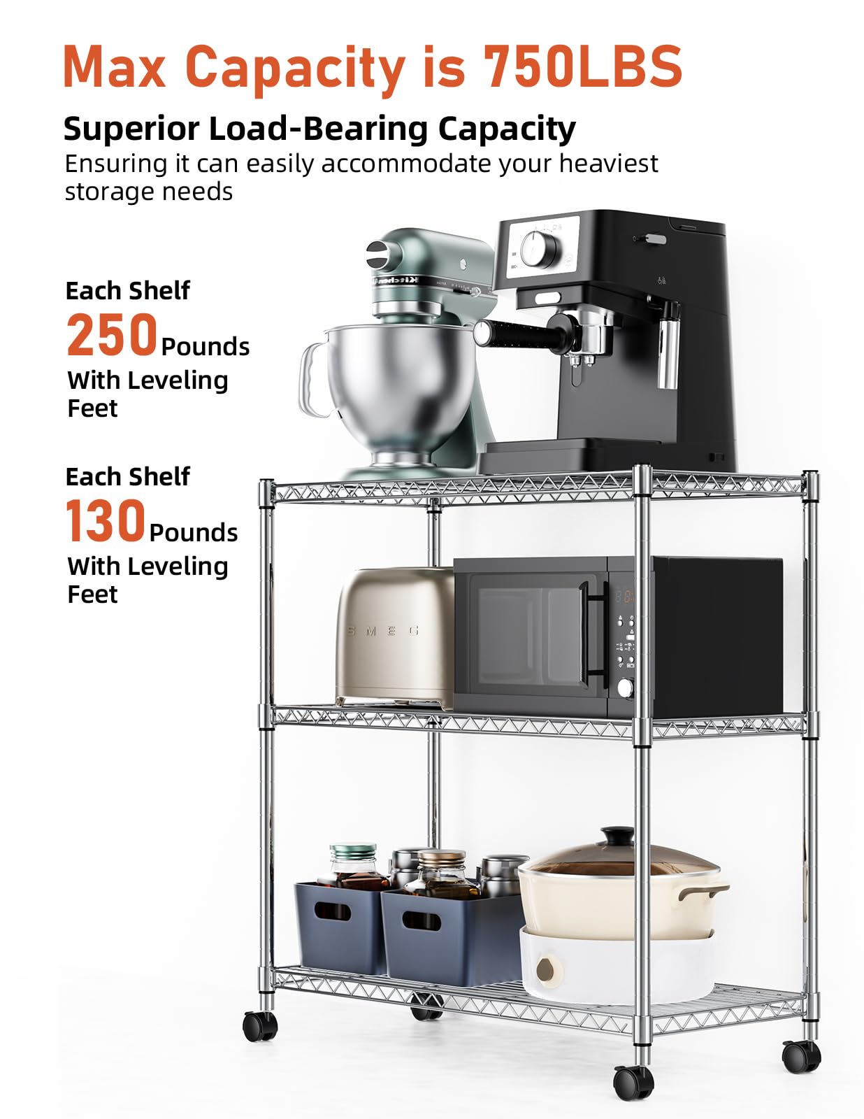 HealSmart 3-Tier Shelves during assembly with tool-free setup
