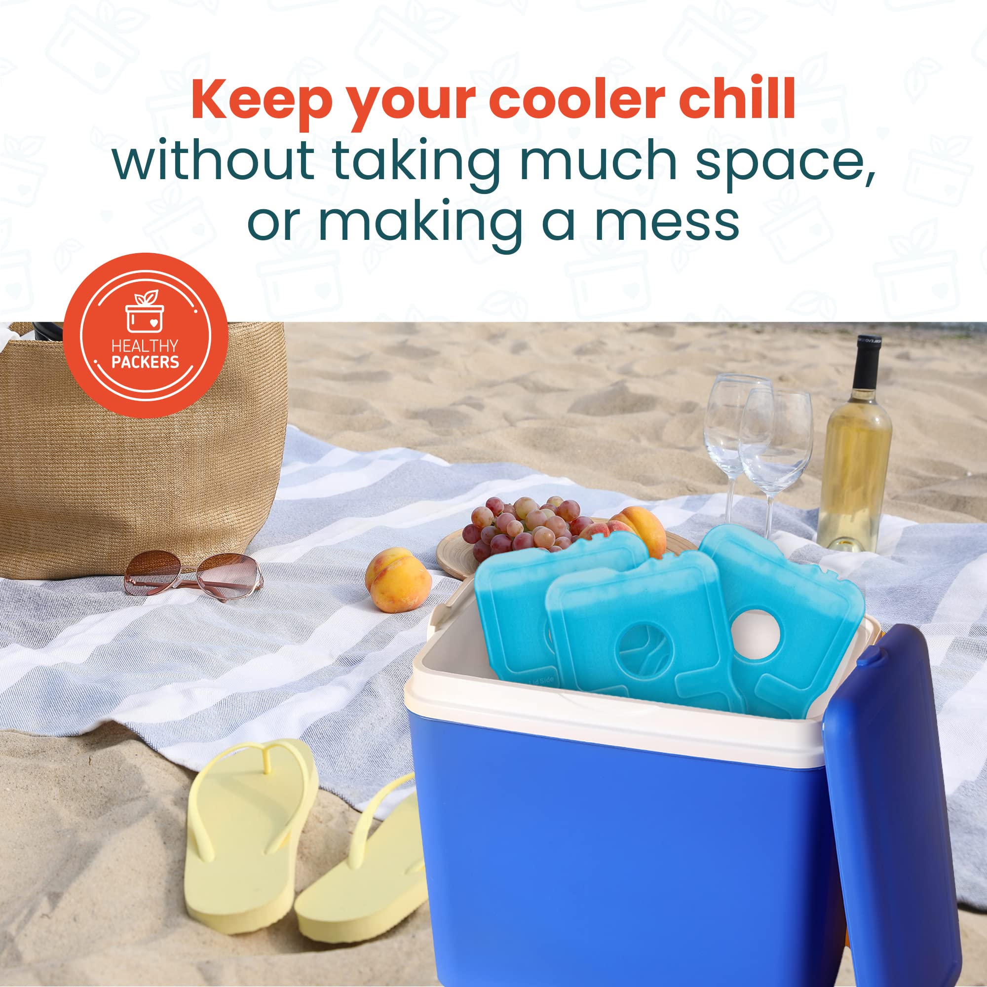 Healthy Packers camping ice pack chills beverages during outdoor trip