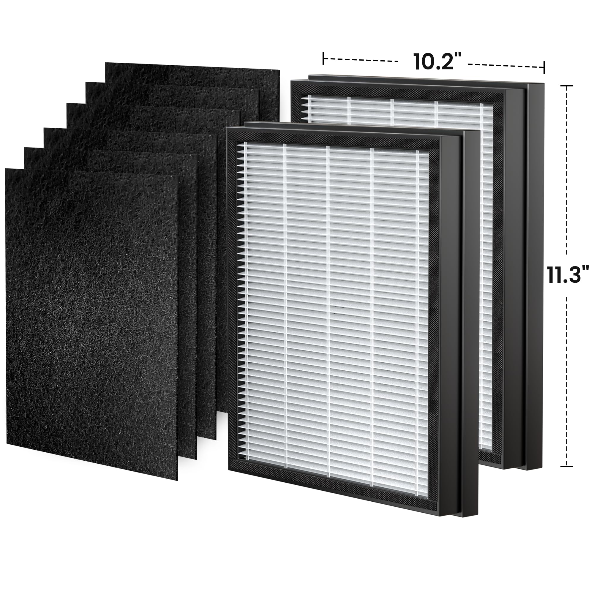 HEAPETS P358 packaging and contents showcased for replacement filters.
