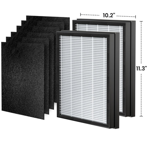 HEAPETS P358 packaging and contents showcased for replacement filters.