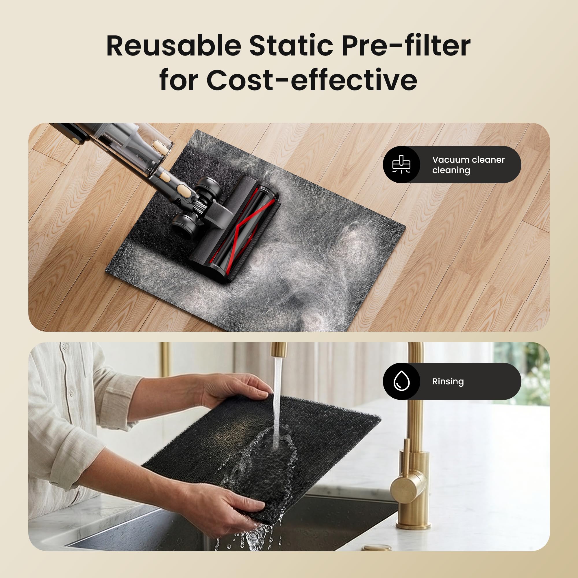 HEAPETS P358 PM2.5 display for real-time air quality.