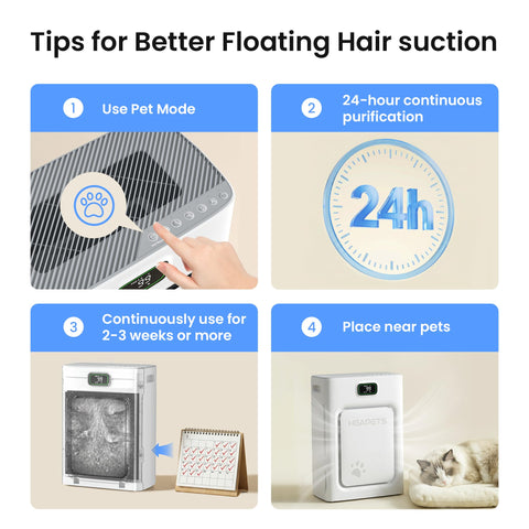 HEAPETS P358 with U-shaped inlet capturing pet hair efficiently.