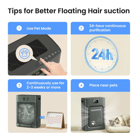 HEAPETS P358 U-shaped inlet captures pet hair effectively.