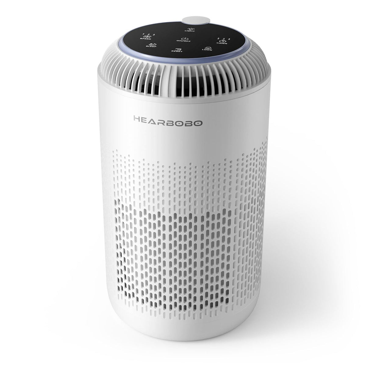 Hearbobo H13 air purifier for large rooms with 360° vortex optimizes air circulation.