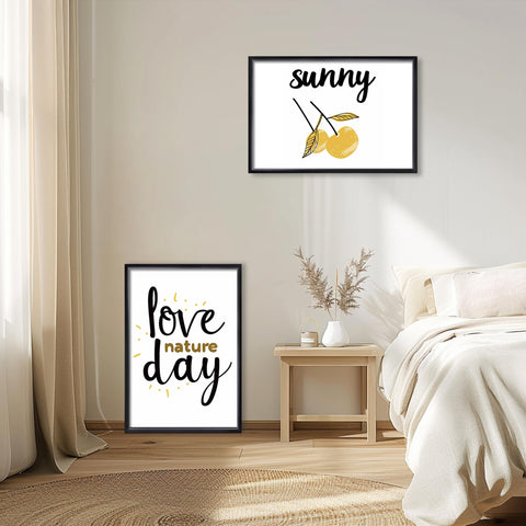 HEART ART 24x36 black frame side profile with sleek edge for modern decor.