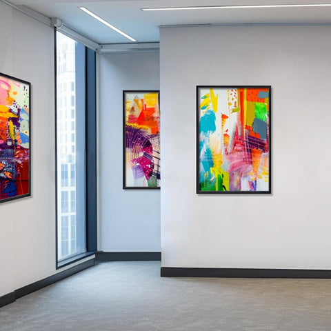 HEART ART gallery-wall idea with eight-frame display layouts.