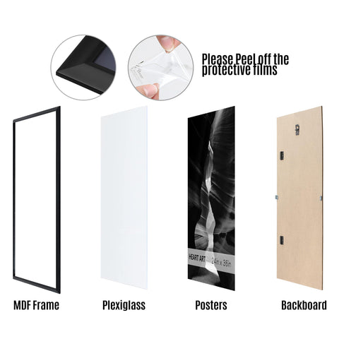 HEART ART HD plexiglass panel for crisp poster visibility and protection.