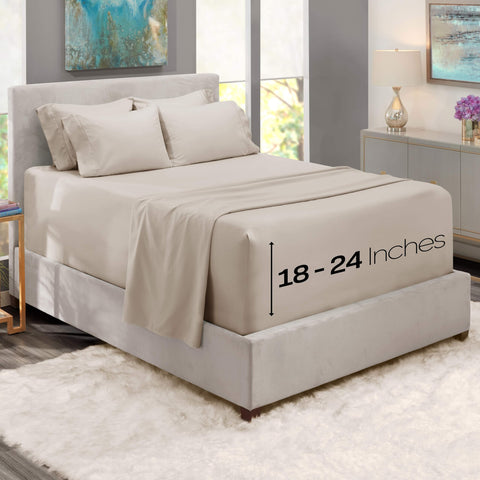 Hearth & Harbor queen flat sheet provides generous drape for a clean bed.