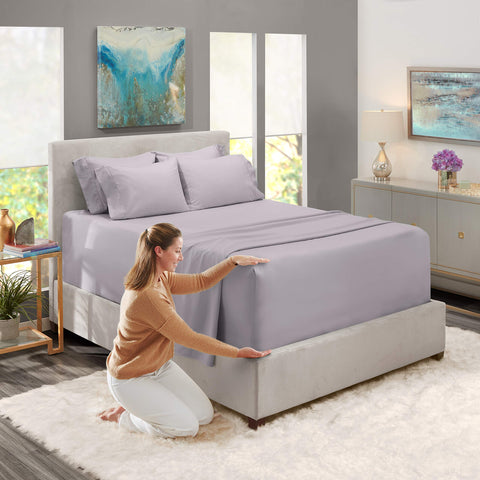 Hearth and Harbor pillowcases 20x30 lavender protect pillows with soft microfiber feel.