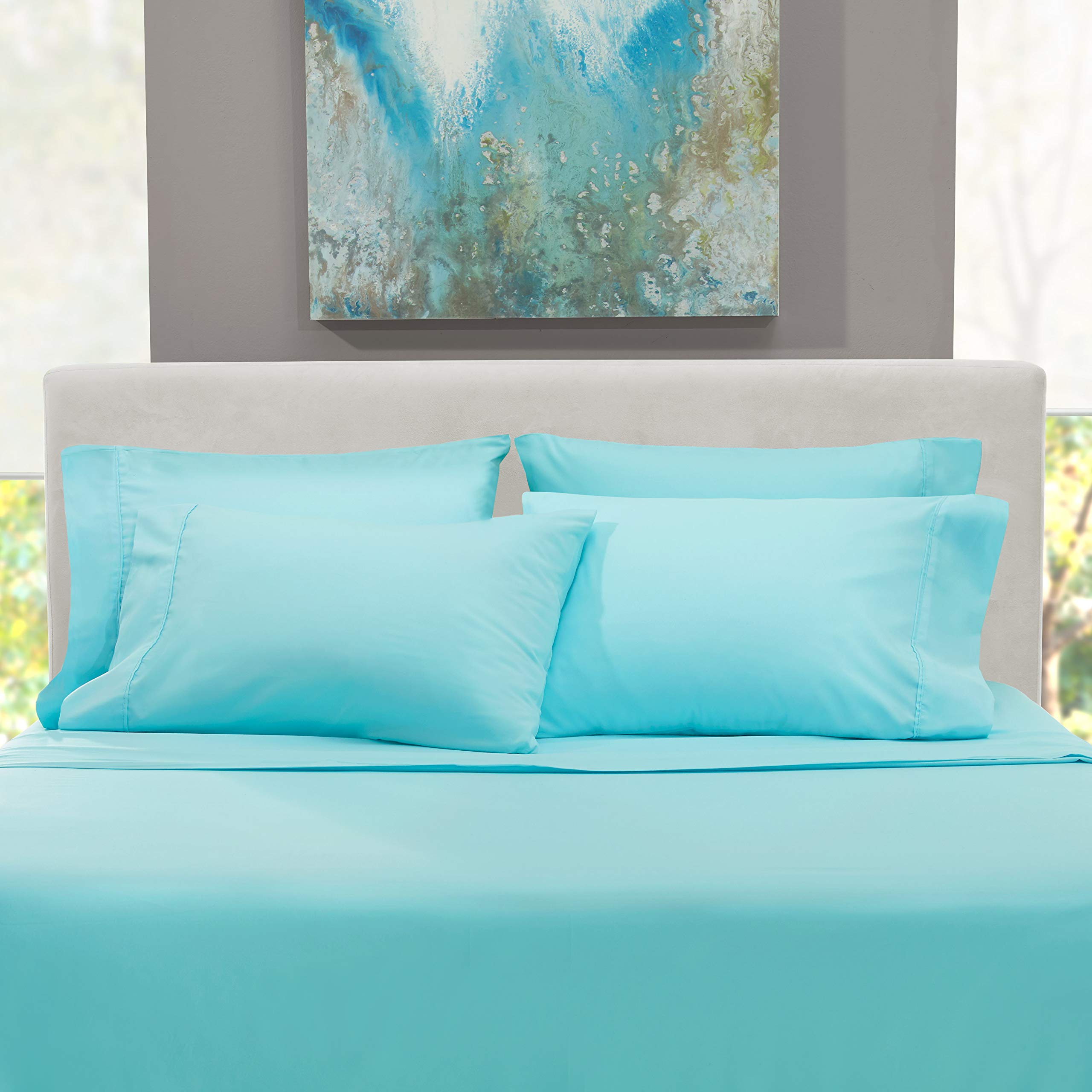 Hearth & Harbor king 6-piece set delivers complete bedding for easy bedroom updates.