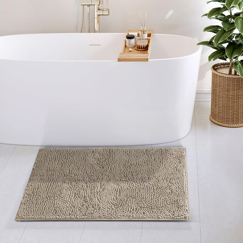 Hearth & Harbor bathroom mat on clean floor for safe steps.