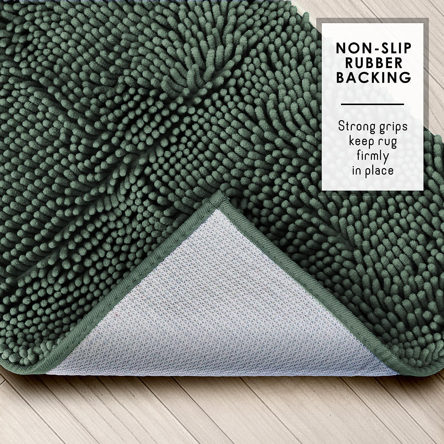 Hearth & Harbor machine-washable rug for easy cold-cycle cleaning.