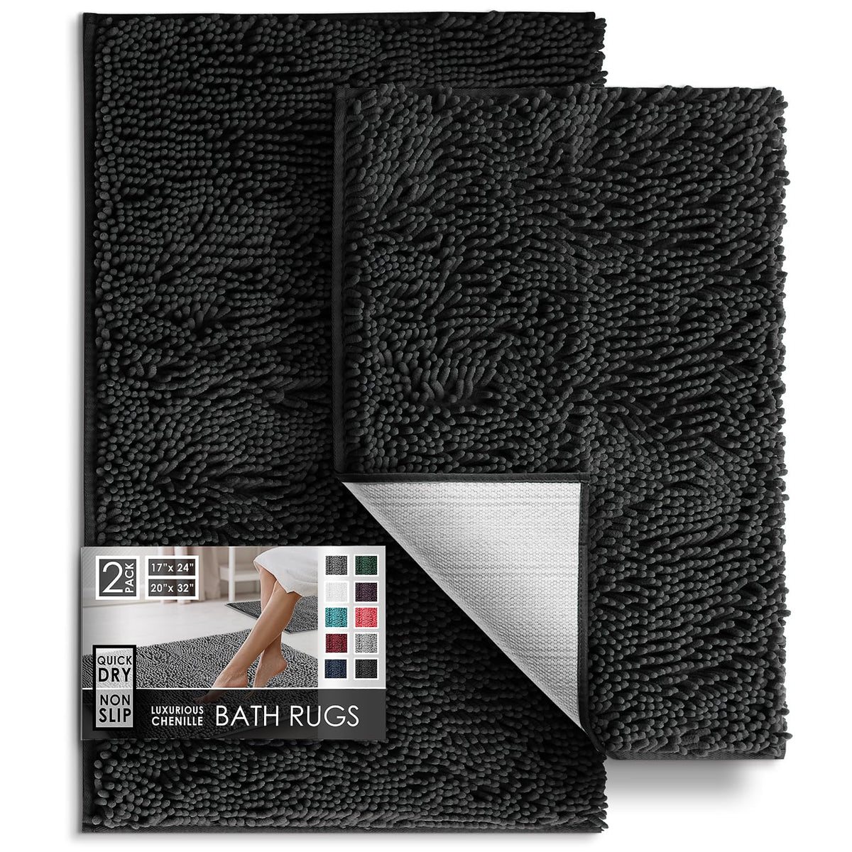 Hearth & Harbor chenille closeup reveals plush loft for luxurious bathroom steps