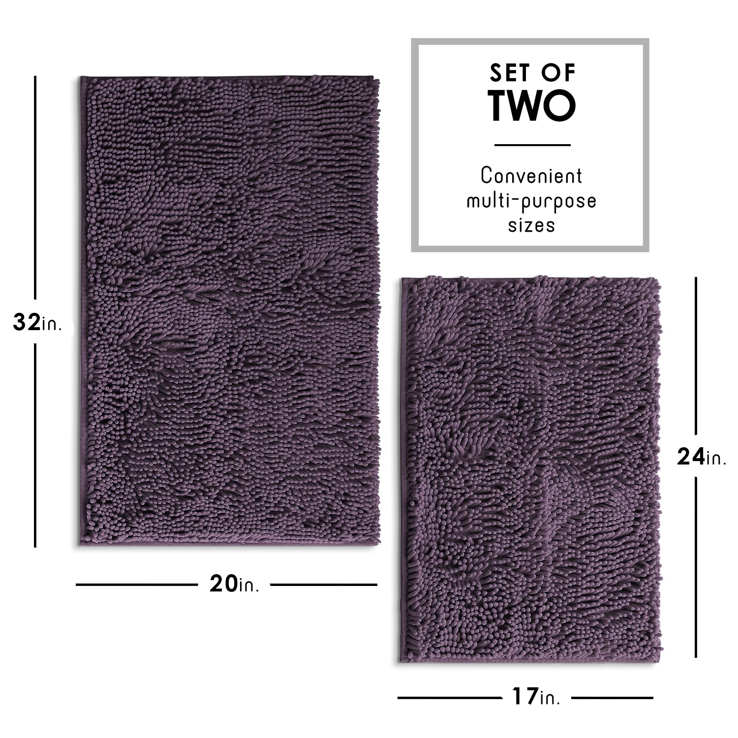 Hearth & Harbor rug with non-slip PVC backing grips smooth bathroom floor
