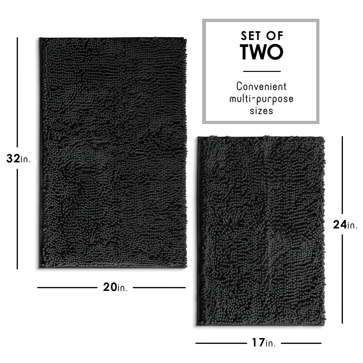 Hearth & Harbor plush chenille rug highlights soft, luxe bathroom surface
