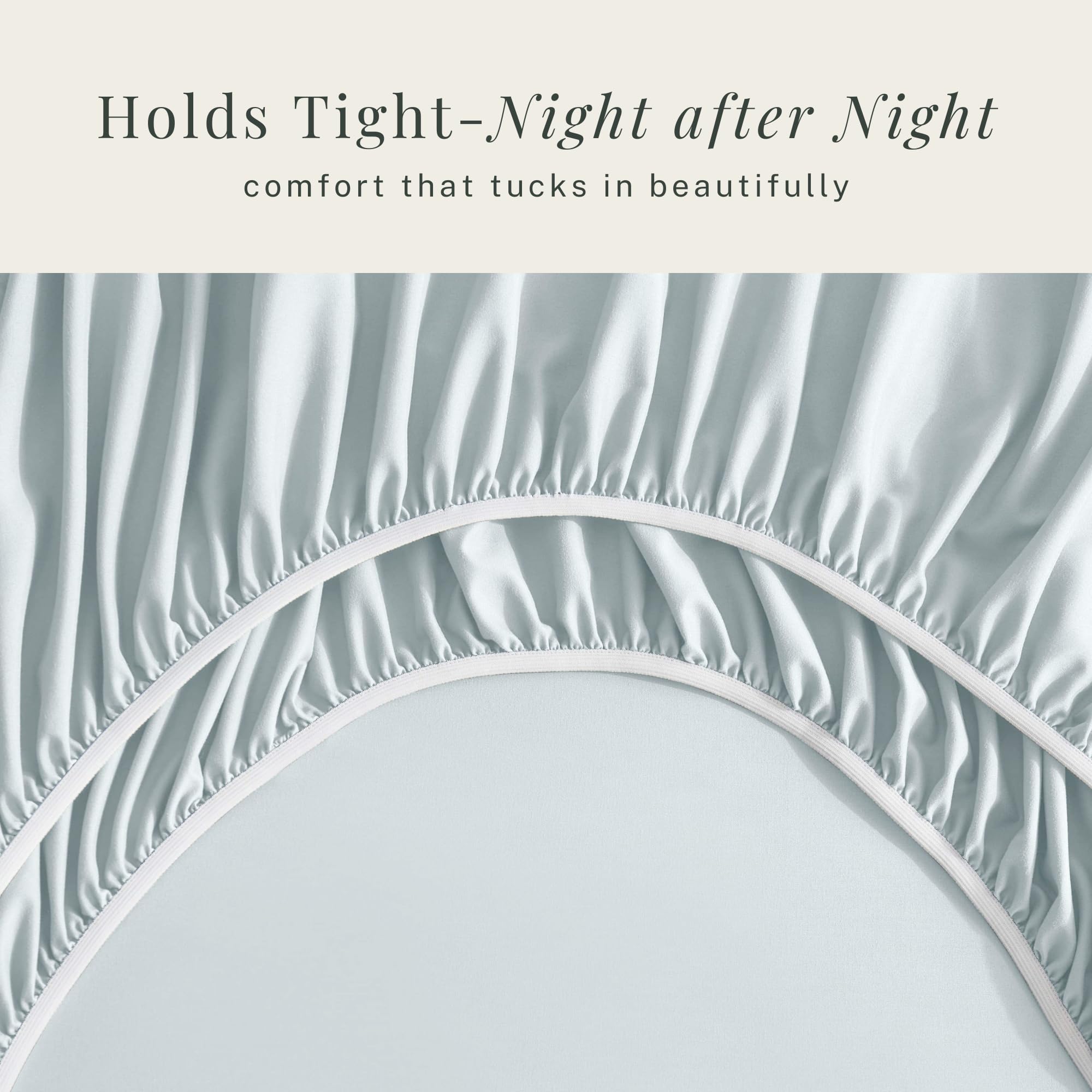 Hearth & Harbor deep-pocket design shown on a tall mattress