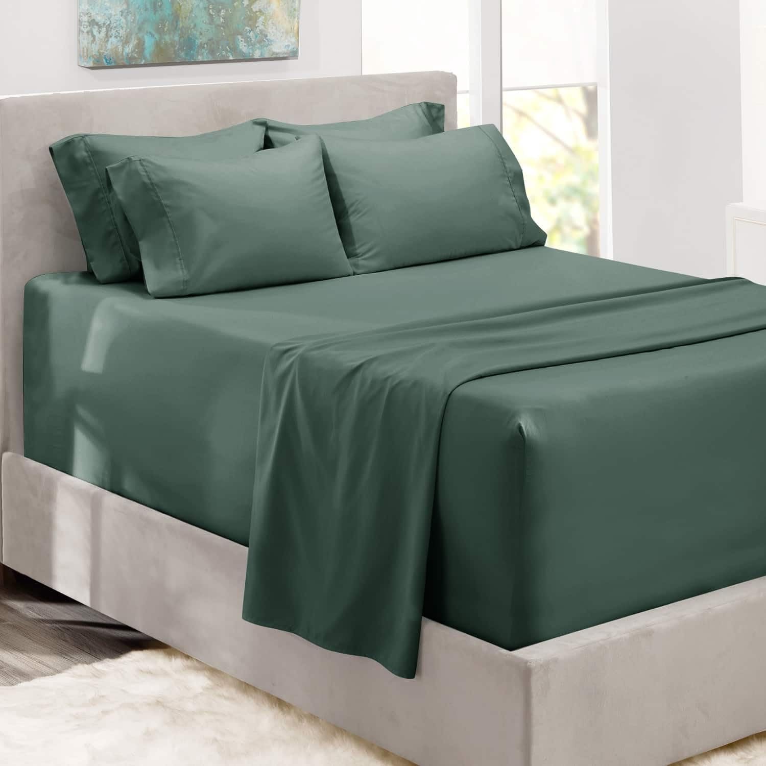 Hearth & Harbor extra deep pocket fitted sheet for tall mattresses, smooth fit