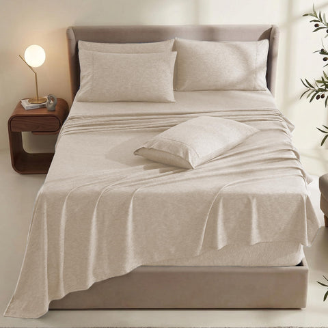 Hearth & Harbor flat sheet with generous 105x102 inch drape.