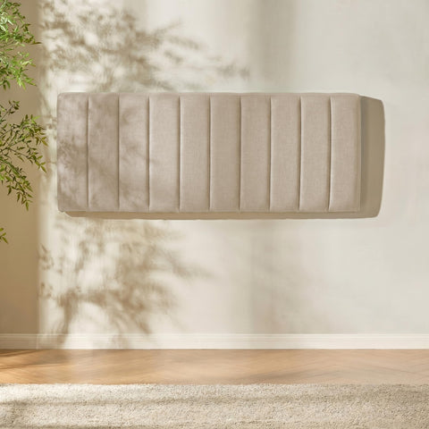 Hearth & Harbor beige headboard complements diverse decor styles with a versatile tone.