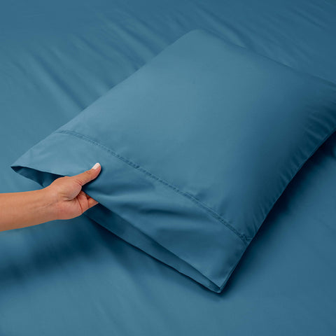 Hearth & Harbor Blue Heaven bedding remains color-fast after multiple washes.